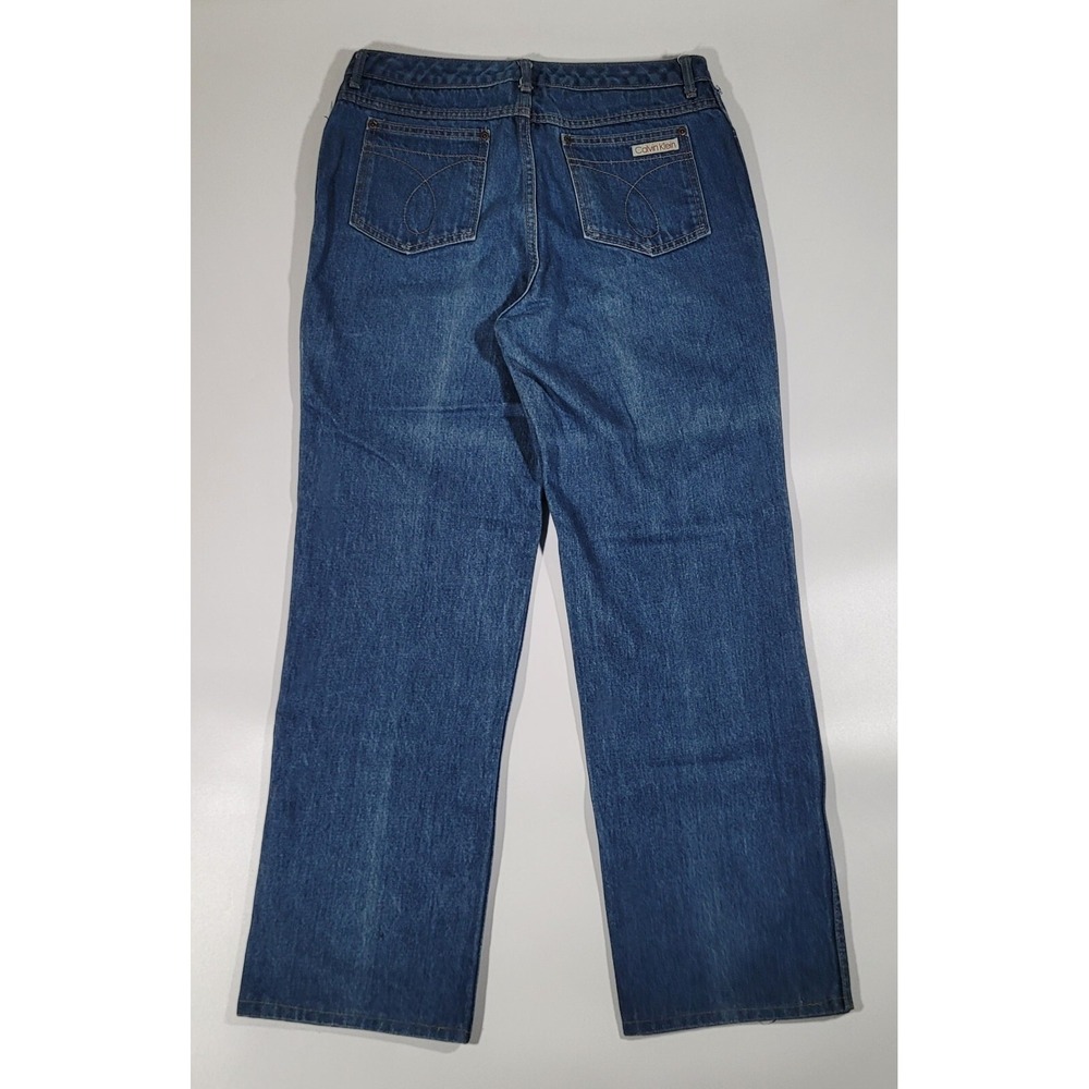 Calvin Klein Womens High Rise Straight Leg Blue‎ Denim Jeans Medium Wash 31x31.5